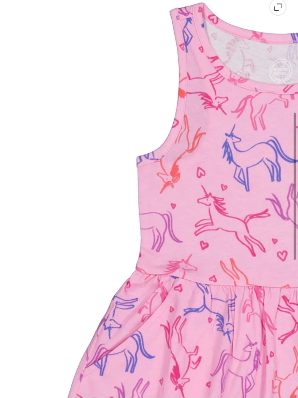 Wonder Nation Girls Tank Play Dress - Bermuda Pink